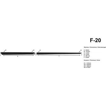 Lišta karosérie Boční lišty na dveře Toyota Avensis III 2009-2019 F20 | Rider