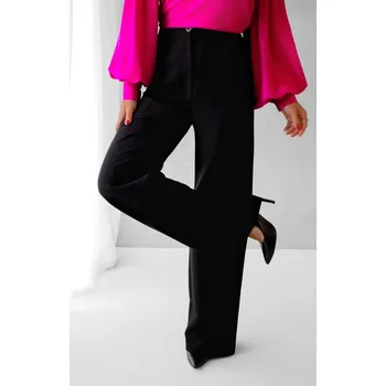 Dámské kalhoty made in Italy Dámské kalhoty široké 531 Velikost: 38, barva: hnědá