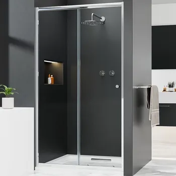 Sprchové dveře WellMall Nicol Chrom 125 dveře do niky čiré