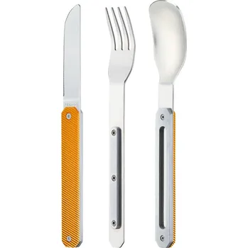 Kempingové nádobí Akinod Příborová sada Magnetic Straight Cutlery 12H34 Mirror - Aluminium Orange