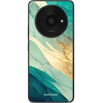 Pouzdro na mobilní telefon Lesklý kryt Mobiwear Glossy - Xiaomi Redmi A3 - G024G - Zlatavý a zelenkavý mramor (Prémiové lesklé pouzdro, obal, kryt Mobiwear Glossy na mobil Xiaomi Redmi A3 - G024G - Zlatavý a zelenkavý mramor, materiál Plast + TPU silikon - krytí po všech stranách,)
