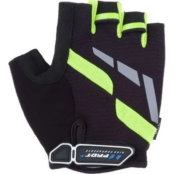 Cyklistické rukavice Rukavice PRO-T Plus Veneto černo-zelená fluor, M
