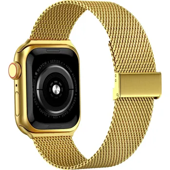 Milánský tah s přezkou pro Apple Watch 38/40/41/42(S10)mm Barevná varianta: Zlatá