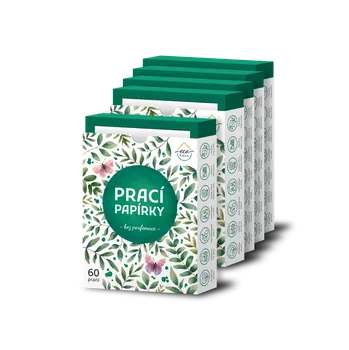 Prací prášek EcoHaus Prací papírky EcoHaus bez parfemace 300 dávek