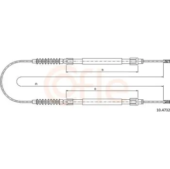 Lanko parkovací brzdy Tažné lanko, parkovací brzda COFLE 92.10.4732