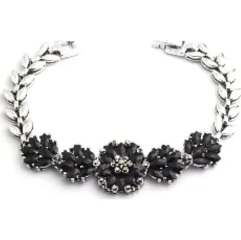 Náramek B-TOP Dámský vintage náramek s černými krystaly Typ: Typ 4