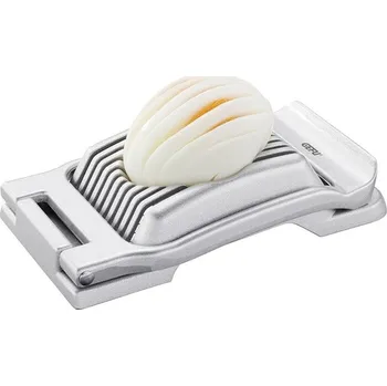 Stojan na nože Kráječ na vajíčka Gefu EGGI D.13,5cm stříbrný