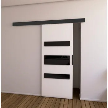 Interiérové dveře Posuvné dveře STANDART MIX D90, Bílá/Černá