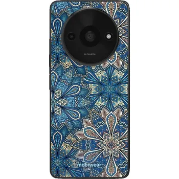 Pouzdro na mobilní telefon Lesklý kryt Mobiwear Glossy - Xiaomi Redmi A3 - G038G - Modré mandala květy (Prémiové lesklé pouzdro, obal, kryt Mobiwear Glossy na mobil Xiaomi Redmi A3 - G038G - Modré mandala květy, materiál Plast + TPU silikon - krytí po všech stranách, neošoupatelný)