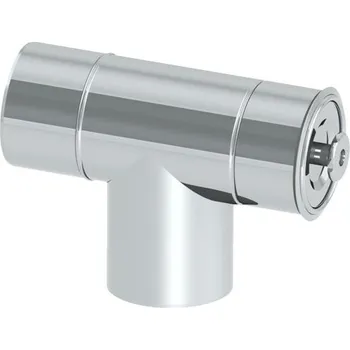 Komín T-kus 87° s kontr. otv.včetně přípoje kotle TWP 80/125 mm