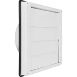 Ventishop VMNZb 125 větrací mřížka nerezová se žaluzií a přírubou, bílá