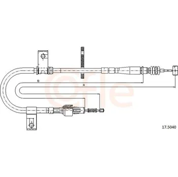 Lanko parkovací brzdy Tažné lanko, parkovací brzda COFLE 17.5040