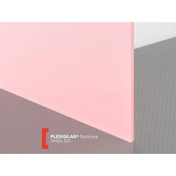 Stavební výplň Röhm Pískované plexisklo Plexiglas Satinice 6mm červený 3H04 DC (melon) 2030 x 3050 mm