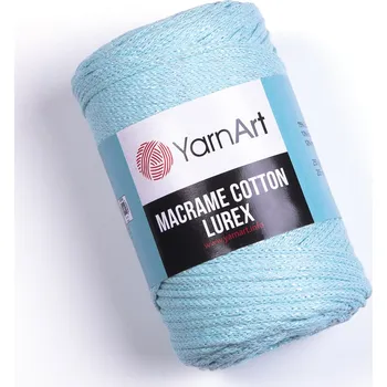 Galanterie Yarn Art Macrame Cotton Lurex 738 mentol s mentolovou nitkou