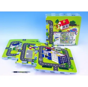 Pěnové puzzle Město 32x32cm 9ks