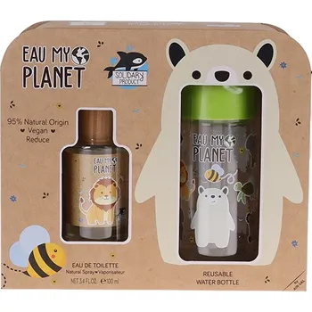 Kosmetická taška Kids World Eau my Planet Set: EdT 100 ml + Water Bottle