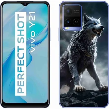 Pouzdro na mobilní telefon Gelový kryt mmCase na Vivo Y21/Y21s/Y33s - vlk 1