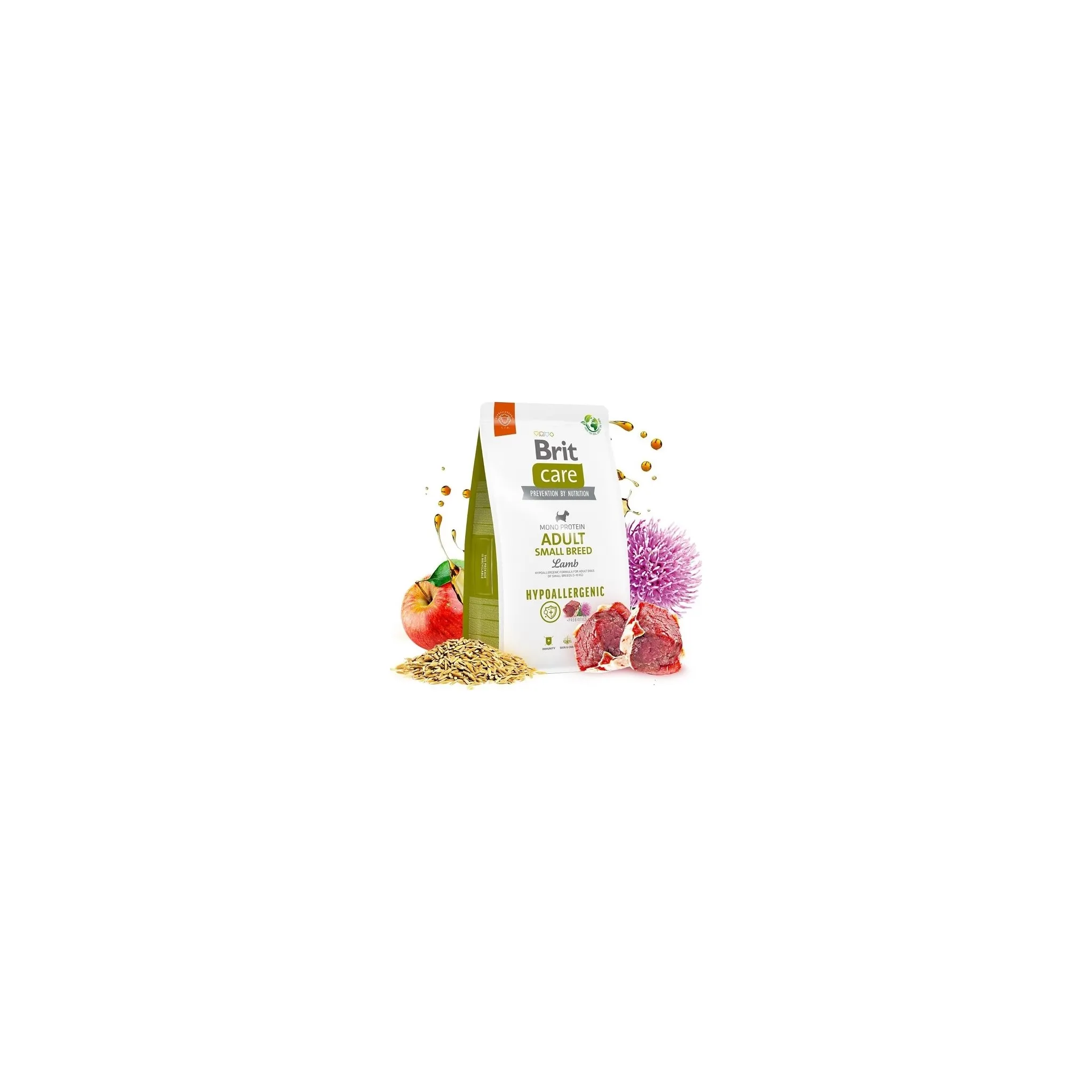 Fotografie 2 - Krmivo pro psa Brit Care Dog Hypoallergenic Adult Small Breed Lamb/Rice 7 kg