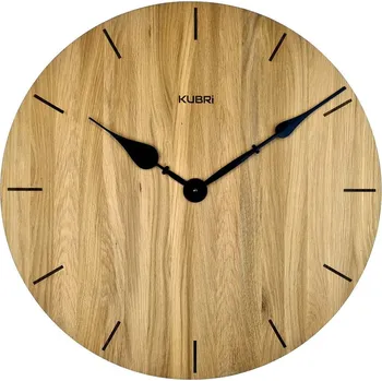 Hodiny KUBRi 0122 - obrovské dubové hodiny české výroby o průměru 60 cm