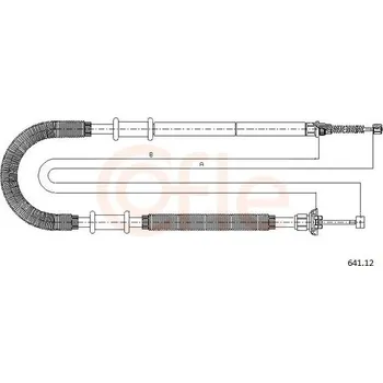 Auto-moto Tažné lanko, parkovací brzda COFLE 641.12