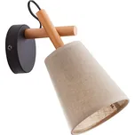 TK Lighting Vaio nástěnné svítidlo 1x15 W černá-šedá-dřevo-béžová 573