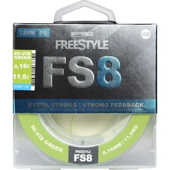 SPRO - Šňůra FreeStyle FS8 Braid Hi-Vis Green 0,16 mm 125 m