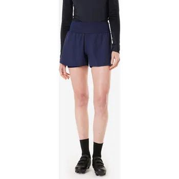 Cyklistické kalhoty ROCKRIDER Dámské kraťasy na horské kolo Essentiel L MODRÁ