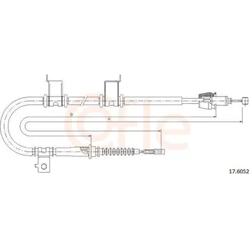 Auto-moto Tažné lanko, parkovací brzda COFLE 17.6052