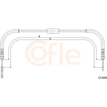 Auto-moto Lanovod parkovací brzdy COFLE 17.6105