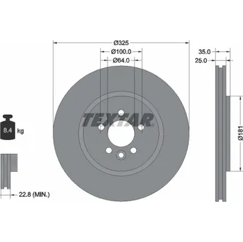 Brzdový kotouč Brzdový kotouč TEXTAR 92170303