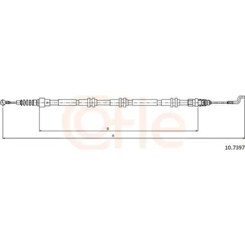 Auto-moto Tažné lanko, parkovací brzda COFLE 10.7397