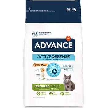 Krmivo pro kočku 2x1,5kg Advance Sterilized Junior kuřecí