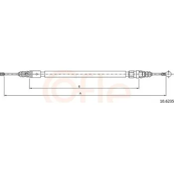 Auto-moto Tažné lanko, parkovací brzda COFLE 10.6235