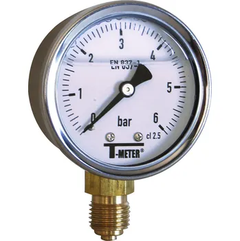 Tlakoměr Manometr glycerinový spodní vývod, průměr 50mm, nerezový - tlakoměr - 0-16bar 4131/50