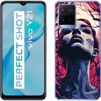 Pouzdro na mobilní telefon Gelový kryt mmCase na Vivo Y21/Y21s/Y33s - abstraktní obličej