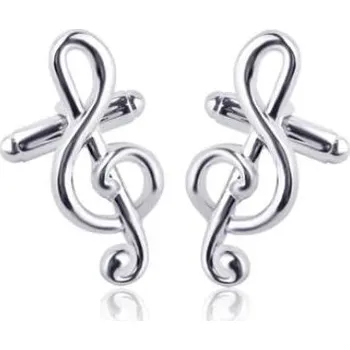 Manžetový knoflíček AE production Manžetové knoflíčky HOUSLOVÝ KLÍČ - stříbrný