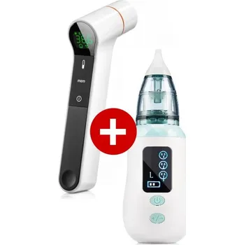 Teploměr osobní Meriden BABY SET: Elektrická odsávačka Meriden Aspiro Baby + bezkontaktní infračervený teploměr Meriden TM-19