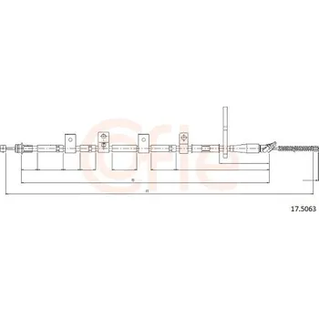 Auto-moto Tažné lanko, parkovací brzda COFLE 92.17.5063