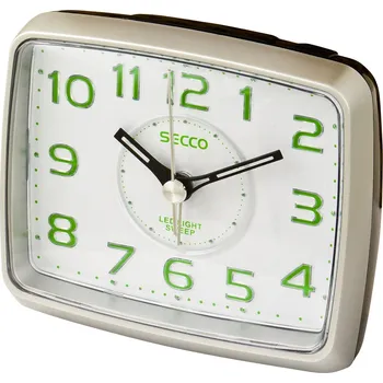 Budík Secco S SQ879-03 šedý/zelený
