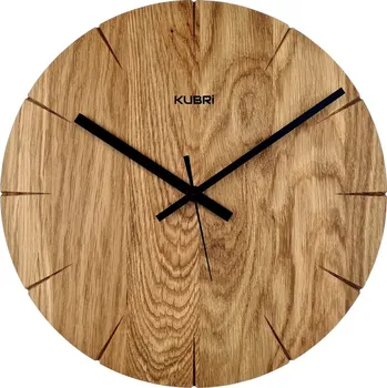 Hodiny KUBRi 0071RC - Hodiny z masivního dubu řízené signálem
