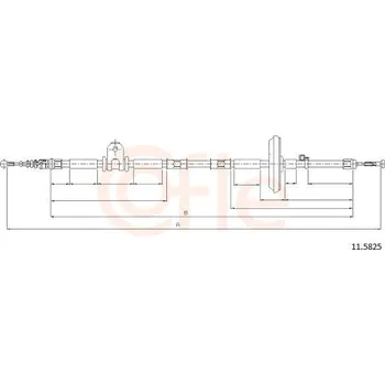 Brzdový systém Tažné lanko, parkovací brzda COFLE CFE11.5825