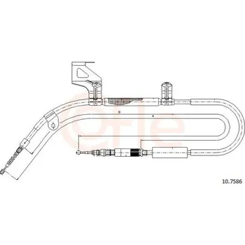 Brzdový systém Tažné lanko, parkovací brzda COFLE CFE10.7586