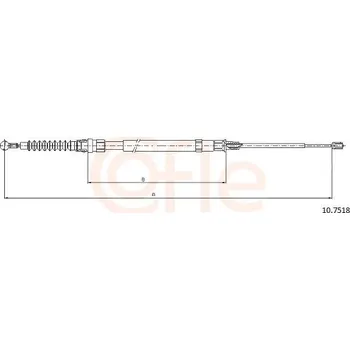 Lanko parkovací brzdy Tažné lanko, parkovací brzda COFLE CFE10.7518