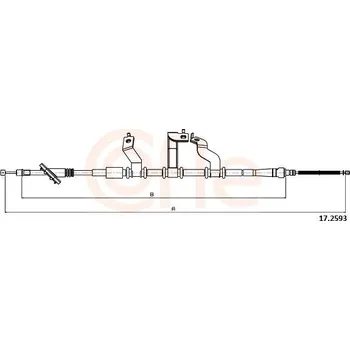 Lanko parkovací brzdy Lanovod parkovací brzdy COFLE 17.2593