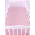 Mušelínové prostěradlo s gumkou 60x120 cm / růžová