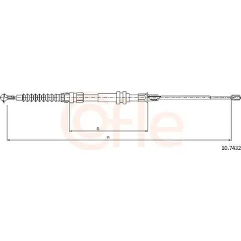 Lanko parkovací brzdy Tažné lanko, parkovací brzda COFLE 10.7432