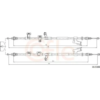 Auto-moto Lanovod parkovací brzdy COFLE 10.5386