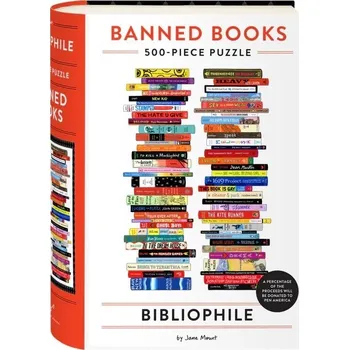 Hračka Galison Puzzle Bibliofilské zakázané knihy Jane Mount 500 dílků