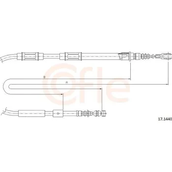 Lanko parkovací brzdy Lanovod parkovací brzdy COFLE 17.1440