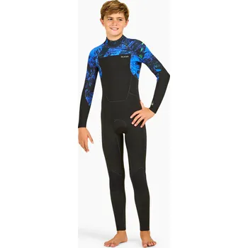 Neoprenový oblek DECATHLON Chlapecká kombinéza na surf 500 4/3 mm 7 LET MODRÁ|ČERNÁ